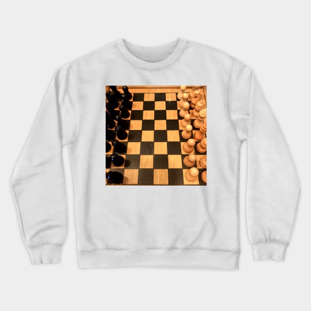 Chess Board Crewneck Sweatshirt by tiffanyarpdaleo